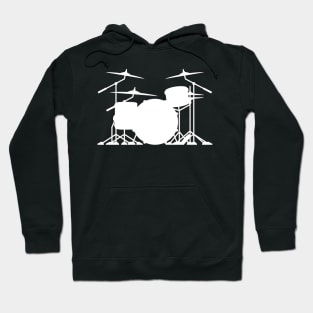 Drum set silhouette illustration Hoodie